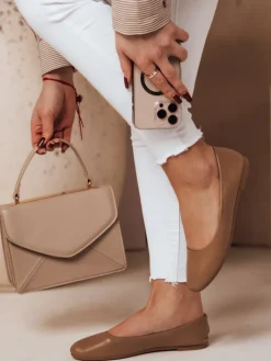 Baleriny>Dstreet Baleriny damskie FRLINE khaki ZY0669