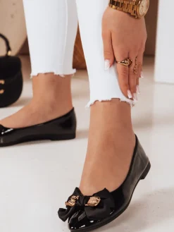 Baleriny>Dstreet Baleriny damskie na płaskim obcasie TEDBOW czarne ZY0766