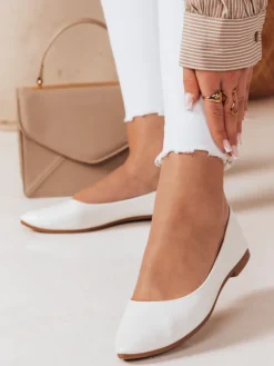 Baleriny>Dstreet Baleriny damskie w szpic ILLARI biały ZY0773