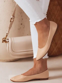 Baleriny>Dstreet Baleriny damskie w szpic ILLARI beżowe ZY0774