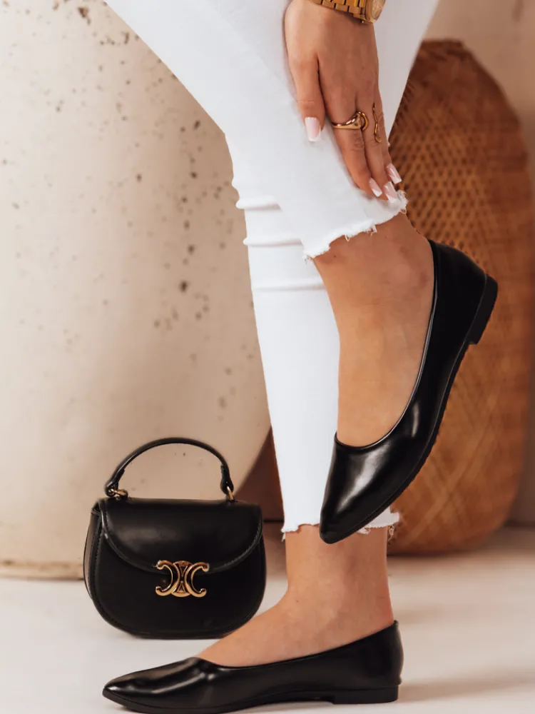 Baleriny>Dstreet Baleriny damskie w szpic ILLARI czarne ZY0772