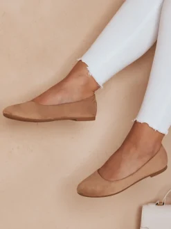 Baleriny>Dstreet Baleriny damskie zamszowe MINIMALL khaki ZY0672