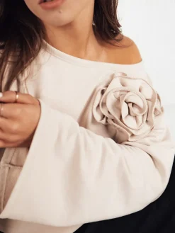 Bluzki Damskie>Dstreet Bluza damska ARNES beżowa RY2429