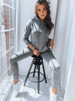 Bluzy Damskie>Dstreet Bluza damska BASIC z kapturem antracytowa BY0172z