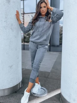 Bluzy Damskie>Dstreet Bluza damska BASIC z kapturem antracytowa BY0172