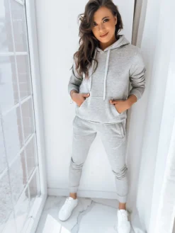 Bluzy Damskie>Dstreet Bluza damska BASIC z kapturem szara BY0155z