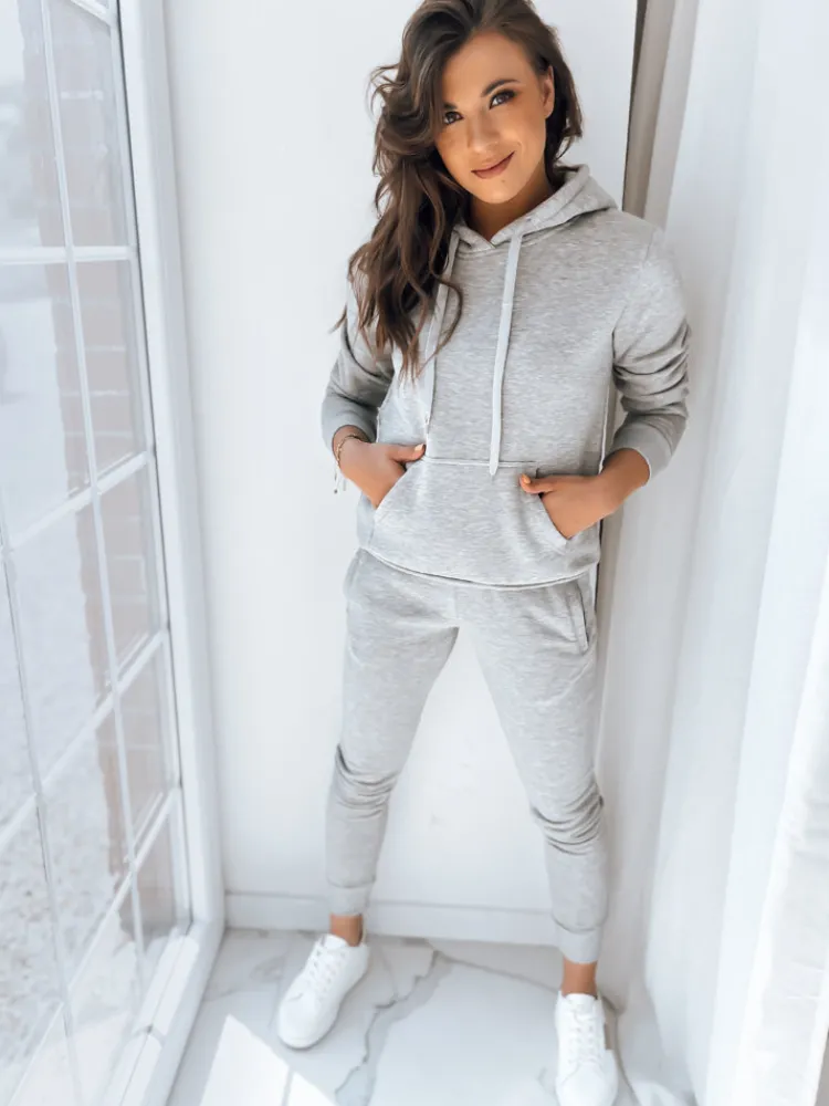 Bluzy Damskie>Dstreet Bluza damska BASIC z kapturem szara BY0155z