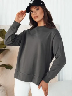 Bluzy Damskie>Dstreet Bluza damska ERIAN grafitowa BY1276