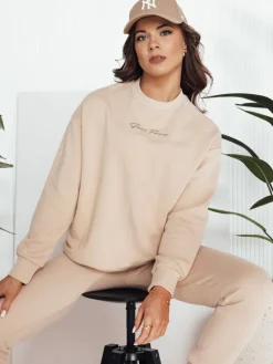 Bluzy Damskie>Dstreet Bluza damska ERIAN kremowa BY1275