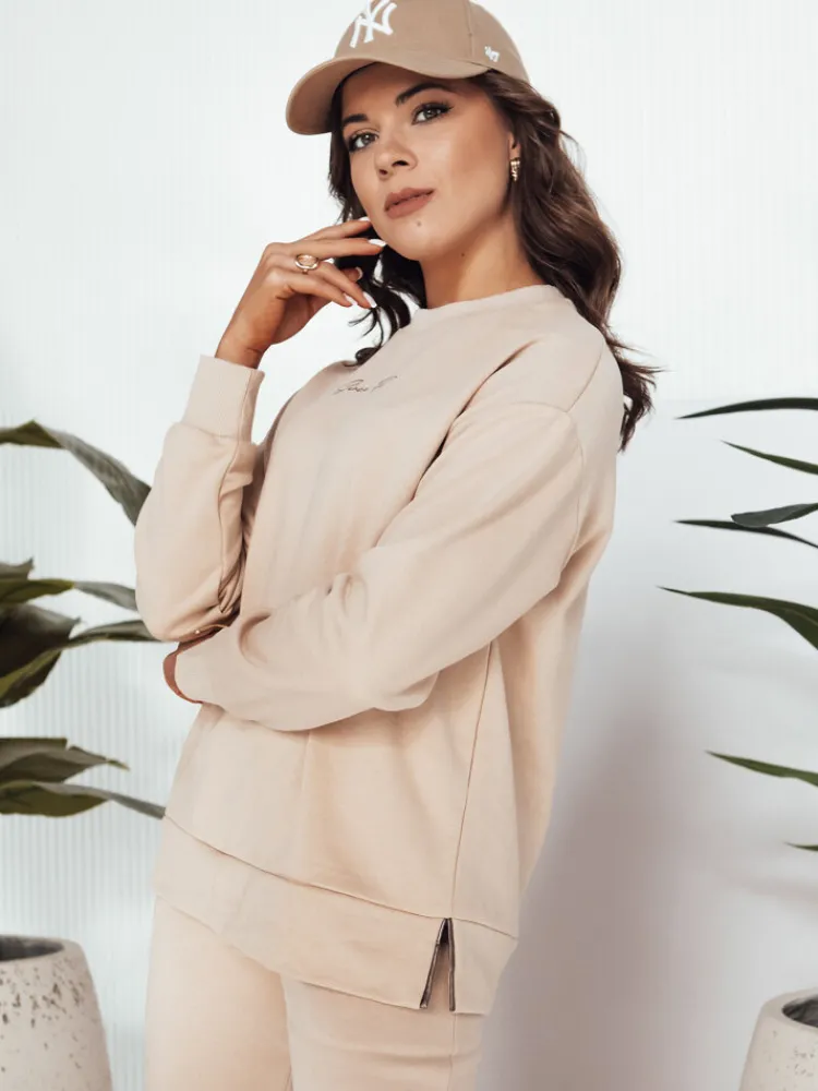 Bluzy Damskie>Dstreet Bluza damska ERIAN kremowa BY1275