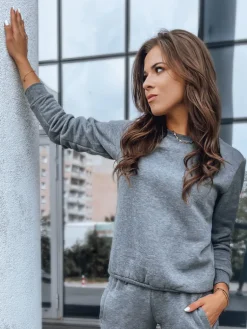 Bluzy Damskie>Dstreet Bluza damska FASHION II antracytowa BY0151