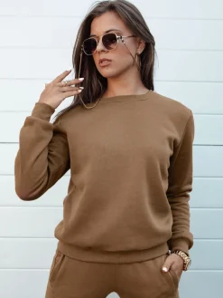 Bluzy Damskie>Dstreet Bluza damska FASHION II brązowa BY1323