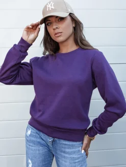 Bluzy Damskie>Dstreet Bluza damska FASHION II fioletowa BY1326
