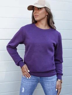 Bluzy Damskie>Dstreet Bluza damska FASHION II fioletowa BY1326