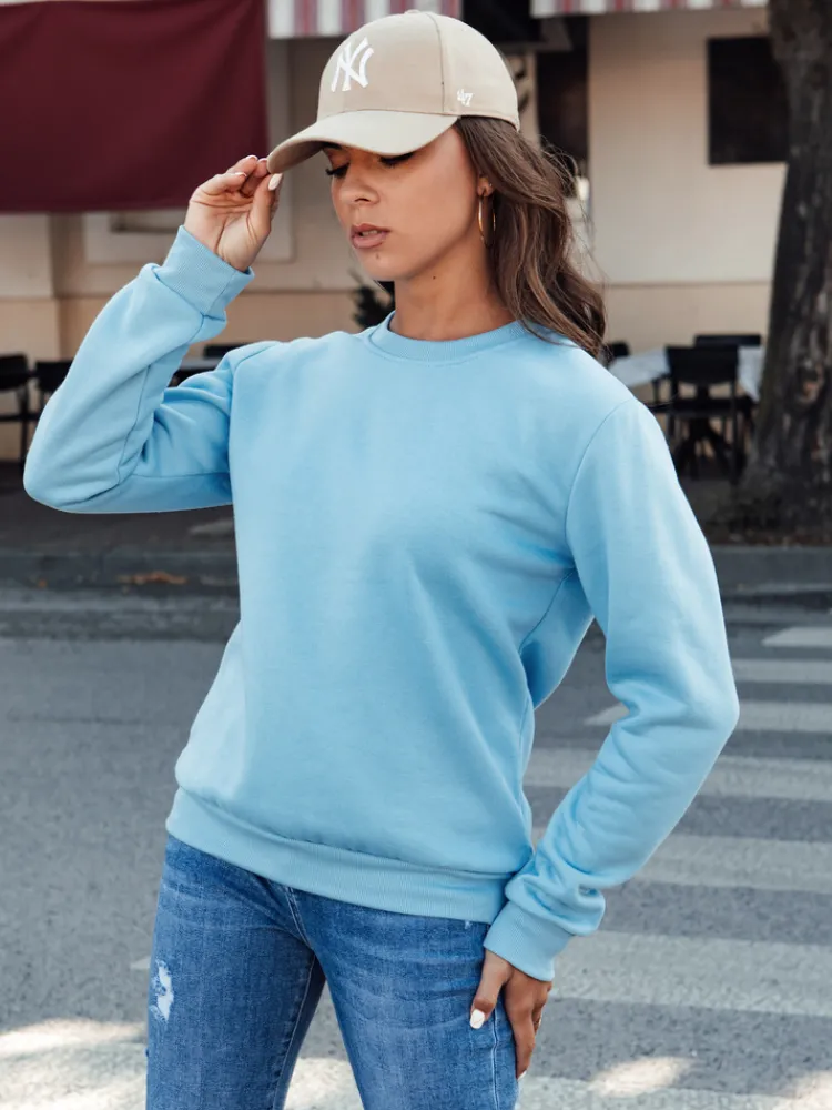 Bluzy Damskie>Dstreet Bluza damska FASHION II jasnoniebieska BY1327