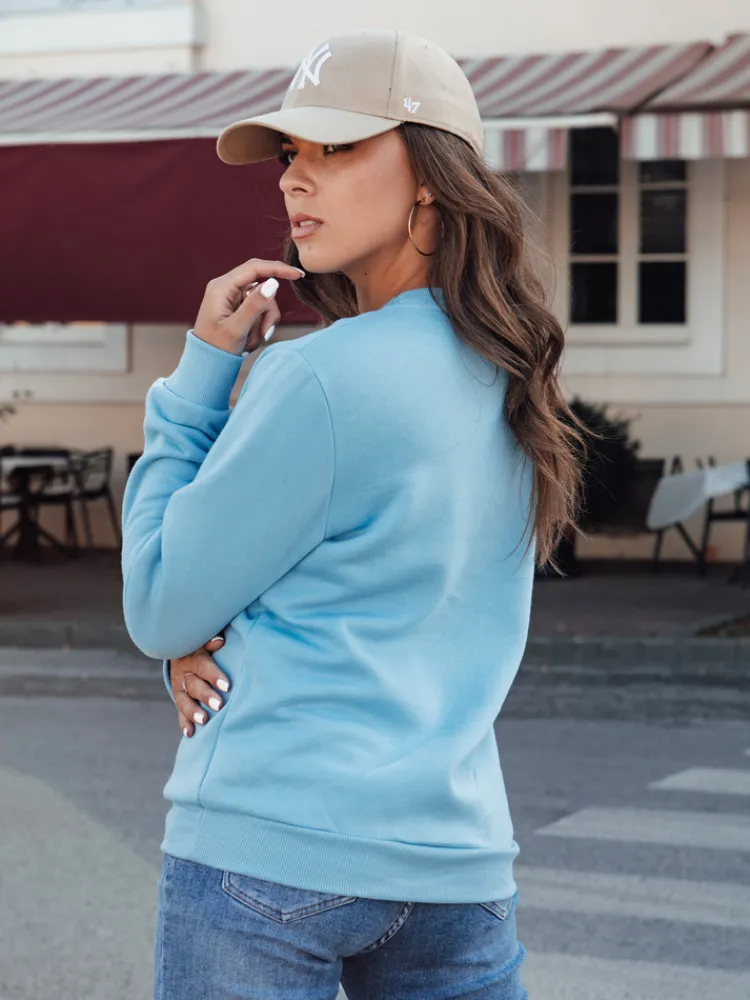 Bluzy Damskie>Dstreet Bluza damska FASHION II jasnoniebieska BY1327