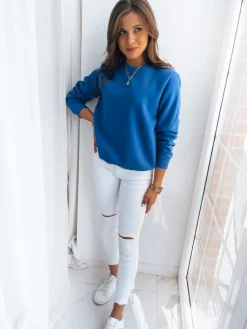 Bluzy Damskie>Dstreet Bluza damska FASHION II jasnoniebieska BY0163z