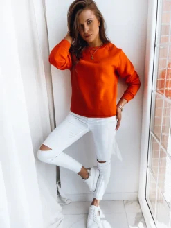 Bluzy Damskie>Dstreet Bluza damska FASHION II pomarańczowa BY0317z