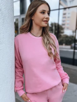 Bluzy Damskie>Dstreet Bluza damska FASHION II różowa BY0159