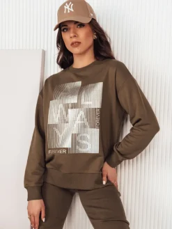 Bluzy Damskie>Dstreet Bluza damska FEMMES brązowa BY1282