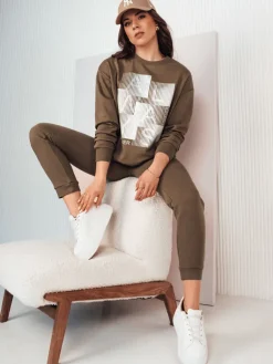 Bluzy Damskie>Dstreet Bluza damska FEMMES brązowa BY1282