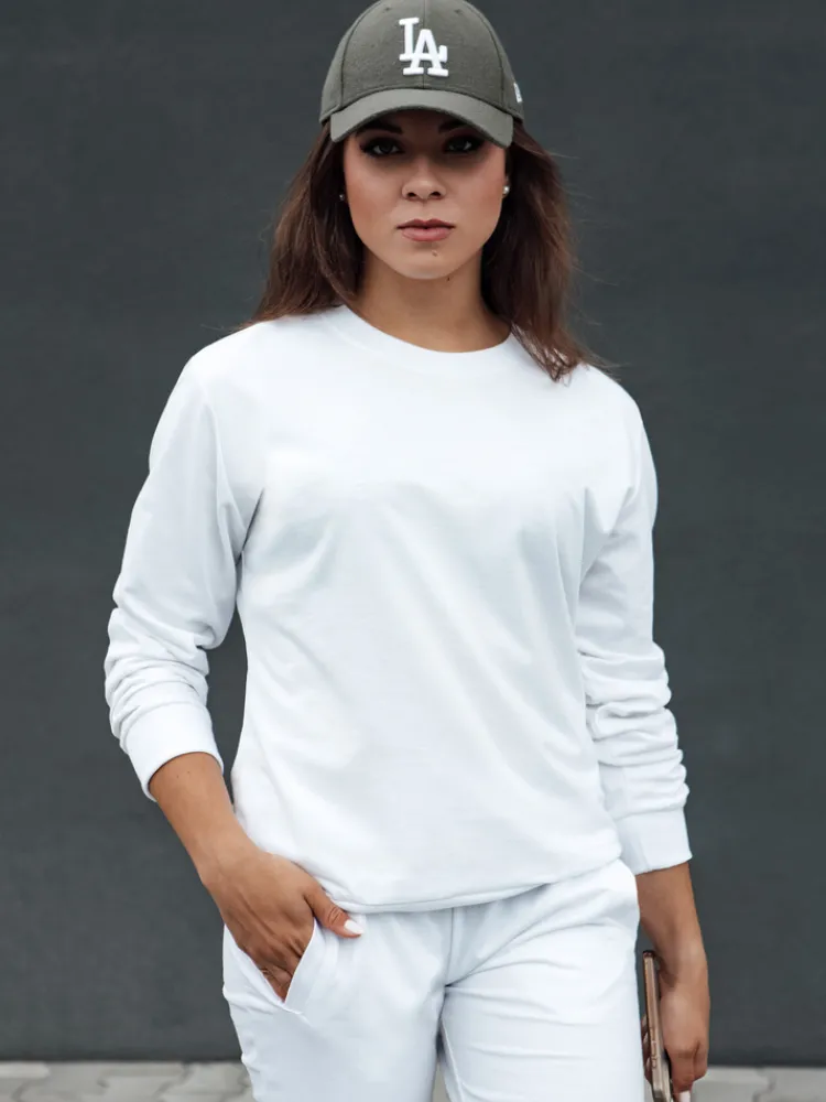 Bluzy Damskie>Dstreet Bluza damska GLAMFLAIR biała BY1316