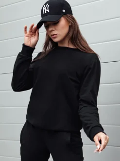 Bluzy Damskie>Dstreet Bluza damska GLAMFLAIR czarna BY1319