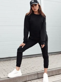 Bluzy Damskie>Dstreet Bluza damska GLAMFLAIR czarna BY1319