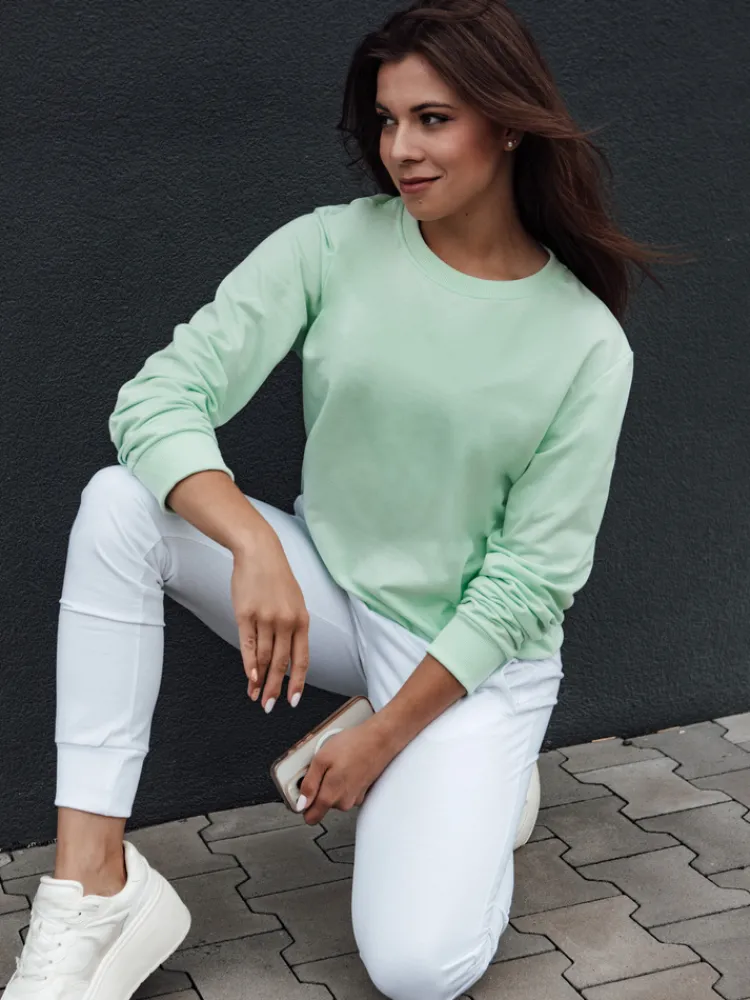 Bluzy Damskie>Dstreet Bluza damska GLAMFLAIR jasnozielona BY1314