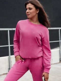 Bluzy Damskie>Dstreet Bluza damska GLAMFLAIR różowa BY1317