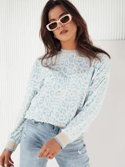 Bluzy Damskie>Dstreet Bluza damska GREZAL niebieska BY1269