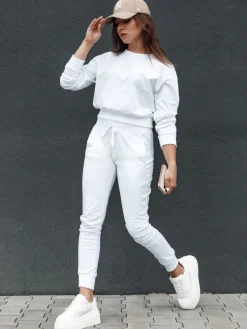 Bluzy Damskie>Dstreet Bluza damska klasyczna CASUALVIBE biała BY1299