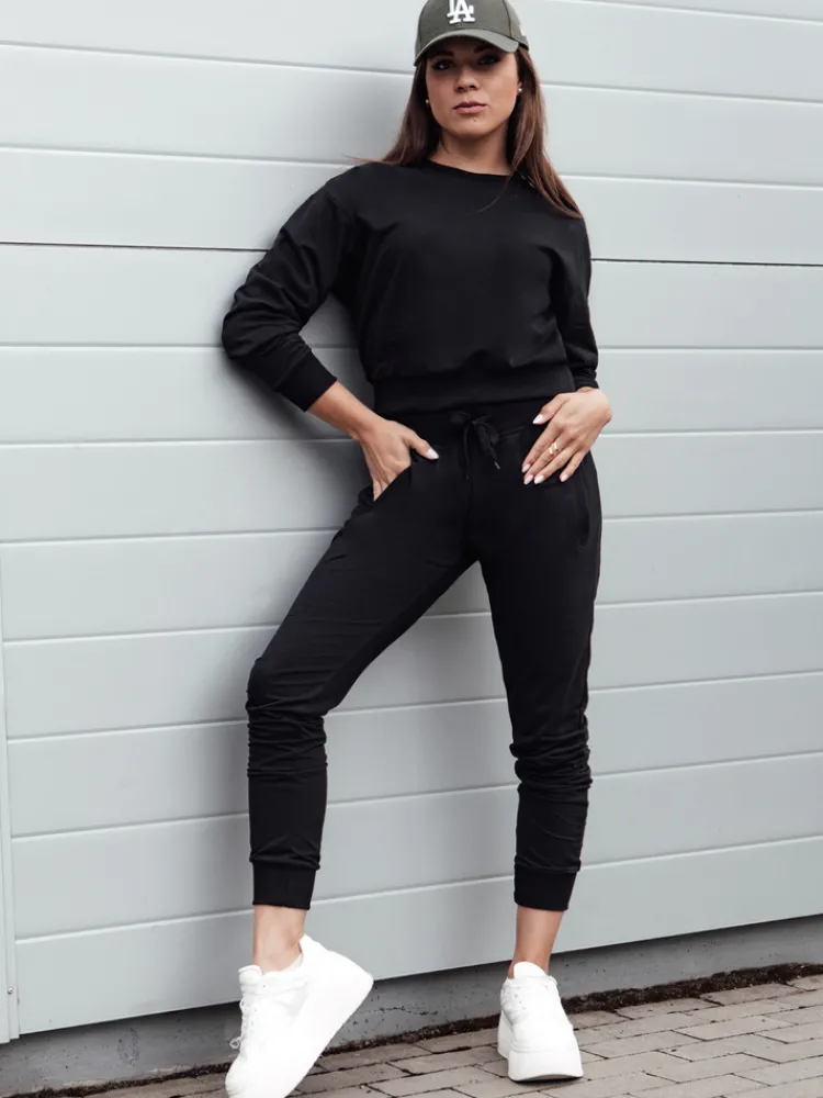 Bluzy Damskie>Dstreet Bluza damska klasyczna CASUALVIBE czarna BY1298