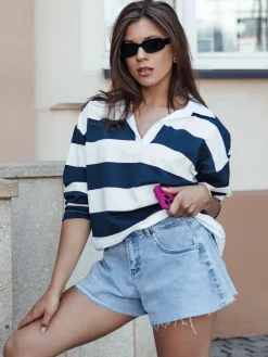 Bluzy Damskie>Dstreet Bluza damska MARSON granatowa DY0441