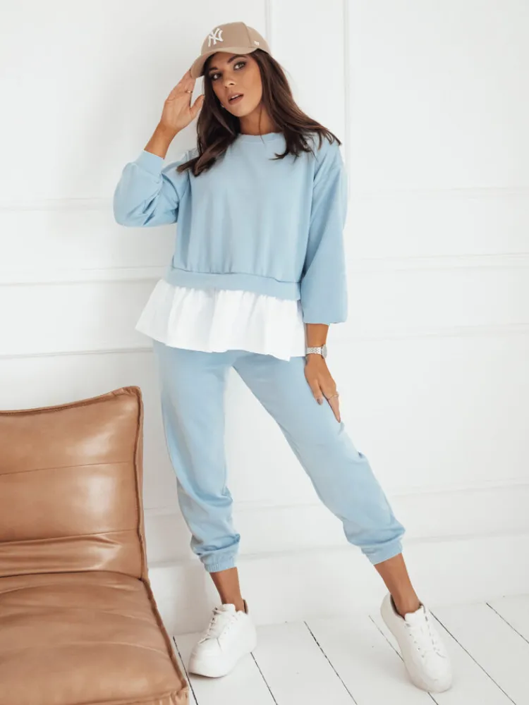 Bluzy Damskie>Dstreet Bluza damska MOSS błękitna RY2331