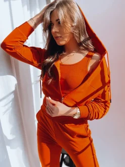 Bluzy Damskie>Dstreet Bluza damska MY LOVE pomarańczowa BY1200