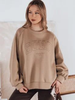 Bluzy Damskie>Dstreet Bluza damska one size COSYONE kawowa BY1351