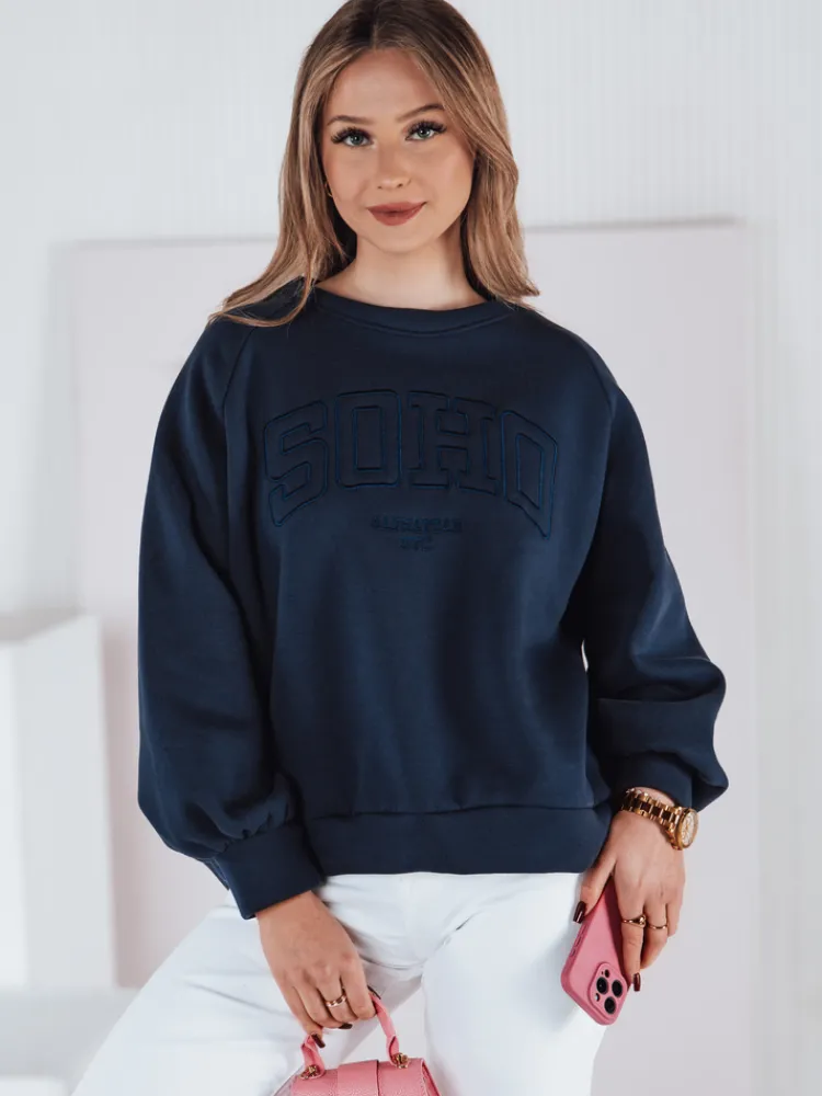 Bluzy Damskie>Dstreet Bluza damska one size COSYONE granatowa BY1350