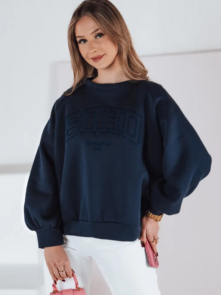 Bluzy Damskie>Dstreet Bluza damska one size COSYONE granatowa BY1350