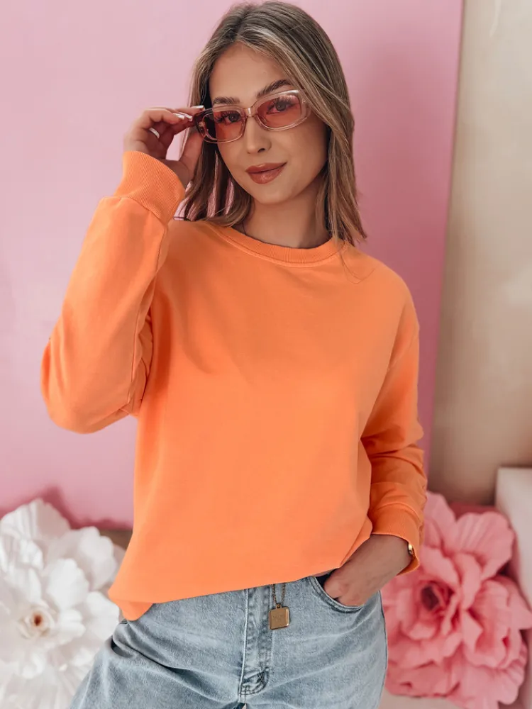 Bluzy Damskie>Dstreet Bluza damska one size masełko LUMIVIA pomarańczowa BY1373