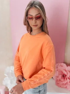 Bluzy Damskie>Dstreet Bluza damska one size masełko LUMIVIA pomarańczowa BY1373