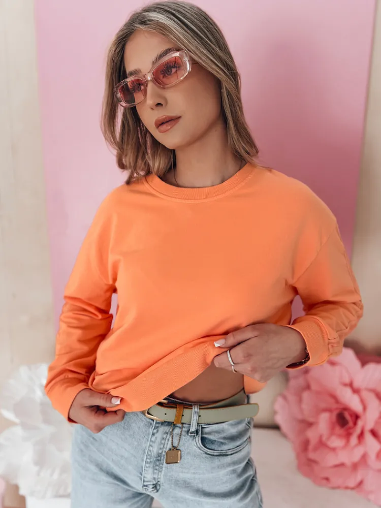 Bluzy Damskie>Dstreet Bluza damska one size masełko LUMIVIA pomarańczowa BY1373
