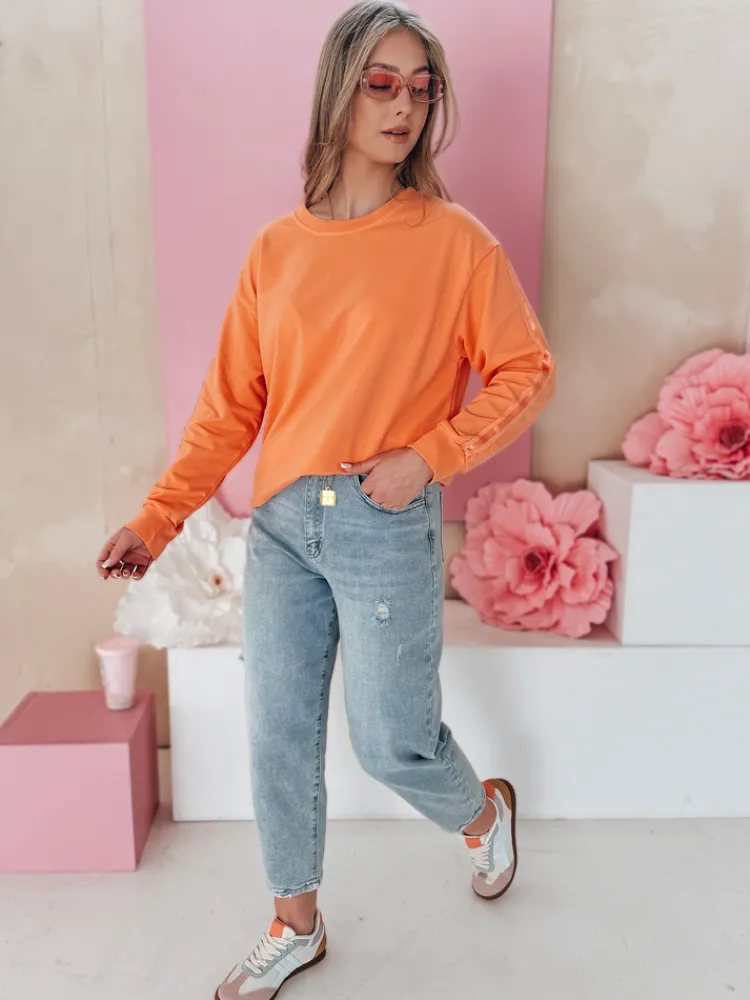 Bluzy Damskie>Dstreet Bluza damska one size masełko LUMIVIA pomarańczowa BY1373