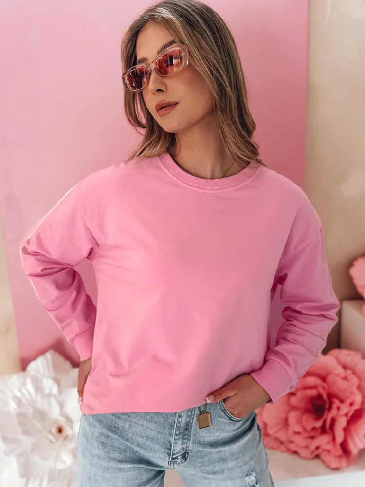 Bluzy Damskie>Dstreet Bluza damska one size masełko LUMIVIA różowa BY1371