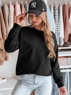 Bluzy Damskie>Dstreet Bluza damska one size masełko LUMIVIA czarna BY1369