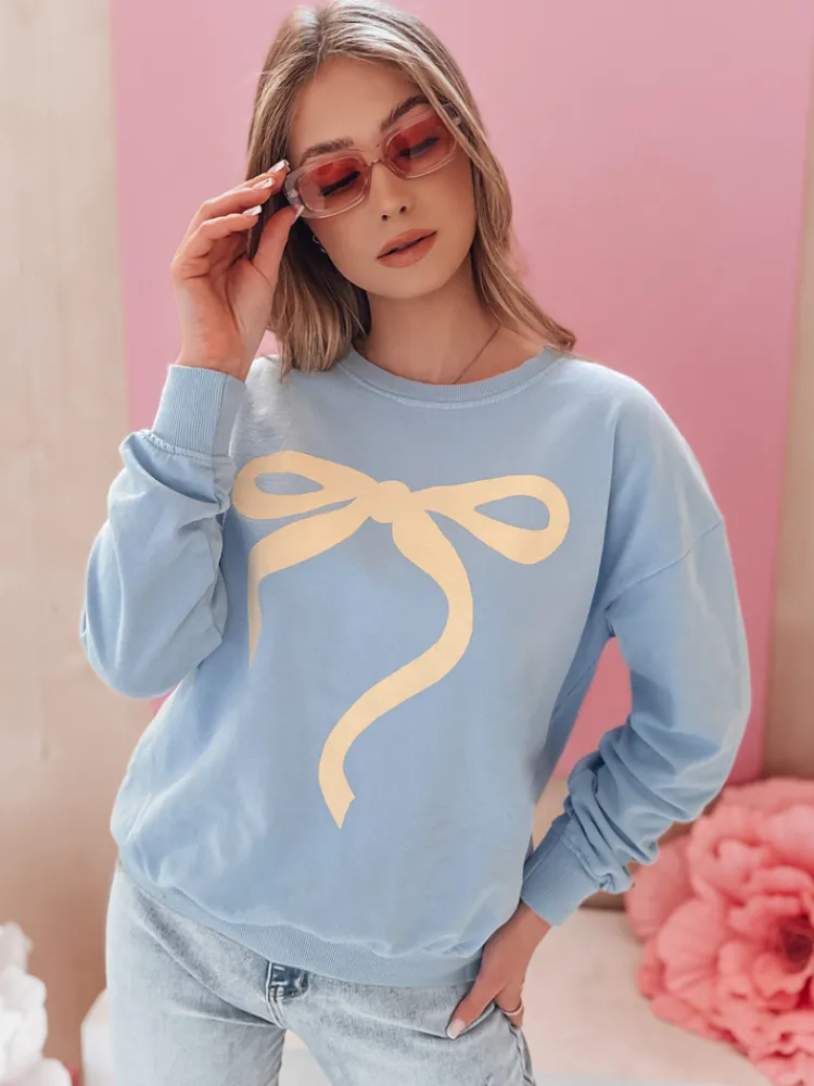 Bluzy Damskie>Dstreet Bluza damska one size oversize SOFTTIE błękitna BY1377