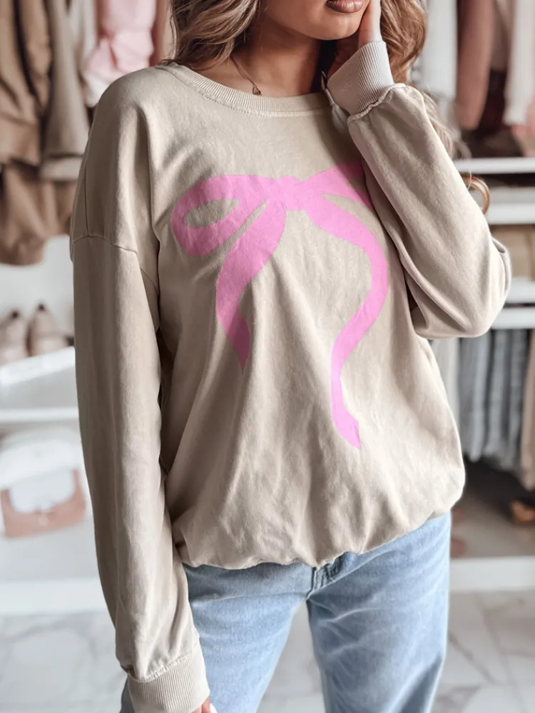 Bluzy Damskie>Dstreet Bluza damska one size oversize SOFTTIE cappuccion BY1357