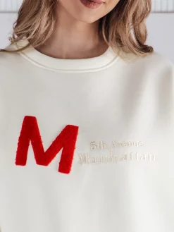 Bluzy Damskie>Dstreet Bluza damska one size oversize AVENUE ecru BY1353