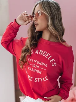 Bluzy Damskie>Dstreet Bluza damska one size oversize KALISTYLE koralowy BY1363