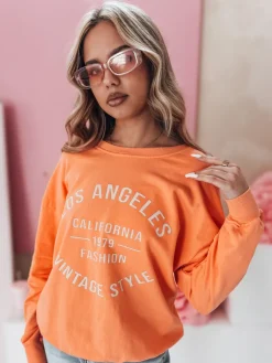 Bluzy Damskie>Dstreet Bluza damska one size oversize KALISTYLE pomarańczowa BY1365